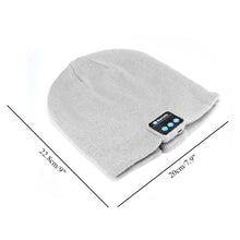 Knitted winter beanie with built in wireless Bluetooth Headset suitable for men and women, includes built-in Mic and Hands Free Call  function