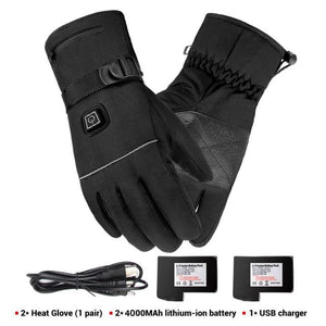 USB Electric Heated Gloves 3.7V 4000 MAh Rechargeable Battery Powered Hand Warmer For Hunting Fishing Skiing Motorcycle Cycling