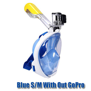 Snorkeling full face mask with GoPro Camera attachment for ADULTS
