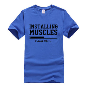 Installing Muscles Computer motif T Shirt for men and women
