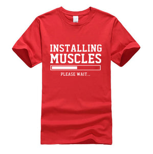 Installing Muscles Computer motif T Shirt for men and women