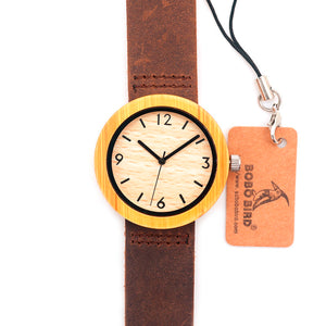 BOBO BIRD Branded watch with unique wood case and styling for women