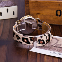 Here Kitty Kitty -  Cat style women's quartz watch with leopard wrist band