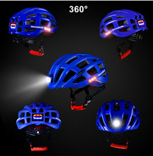 ROCKBROS Cycling Helmet with integrated front and side safety lights