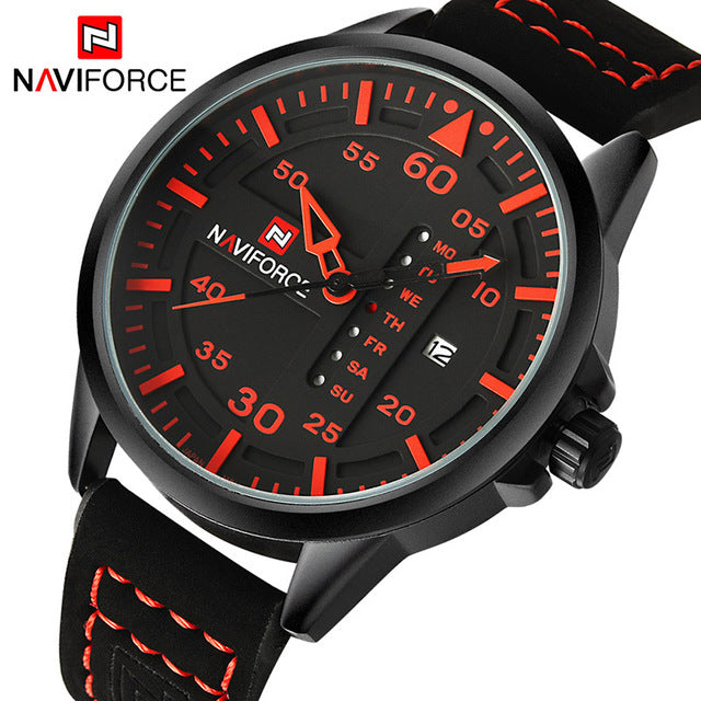 NAVIFORCE Luxury Brand Men Army Military Watch with large face and quartz movement