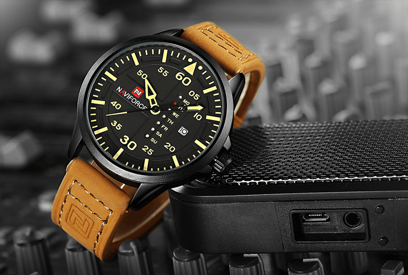 NAVIFORCE Luxury Brand Men Army Military Watch with large face and qua Devisal