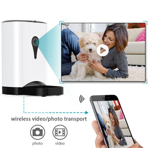 Petacc Automatic Pet Feeder/Dispenser with Audio and Video Recording