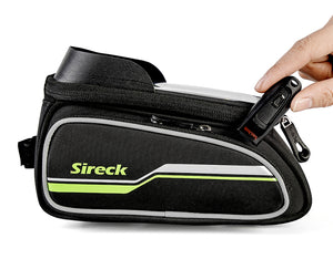Sireck MTB Bike Bag  6" Touchscreen Bicycle Frame saddle bag and smart phone holder