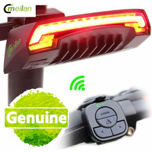Smart Bike Light with Rear Remote Wireless Light Turn Signal LED Tail Light Laser Beam USB Chargeable