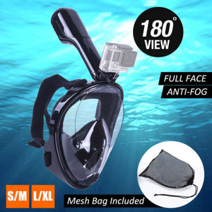 Swimming Diving Snorkeling Full Face Mask Surface Scuba with Gopro attachment S/M (Child type)