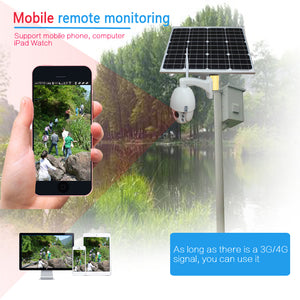 Solar Powered Security Surveillance HD Wireless Camera with battery (Completely independent of AC power source)