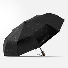 Automatic Folding Compact Umbrella  with stylish handle - Black and Blue